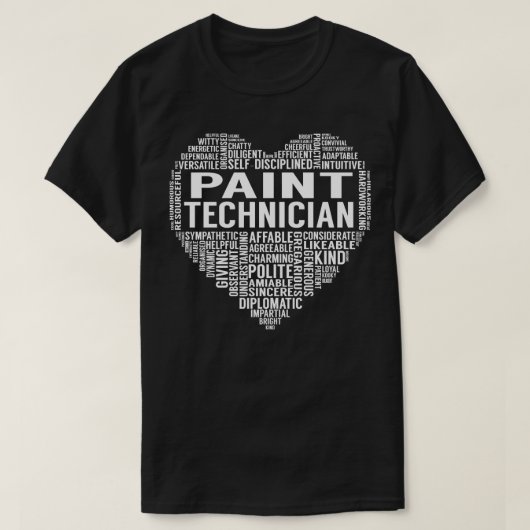Verf het hart van de technicus t-shirt (Design voorkant)