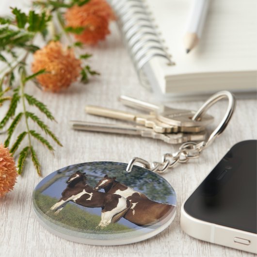 Verf HMare & Foal Sleutelhanger (Voorkant Rechts)