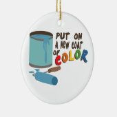 Verf kan en roller keramisch ornament (Rechts)