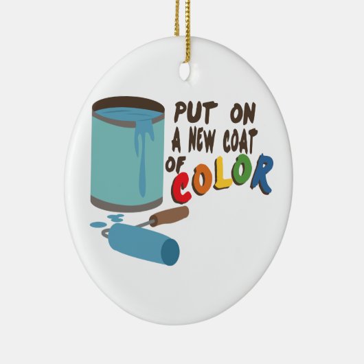 Verf kan en roller keramisch ornament (Rechts)