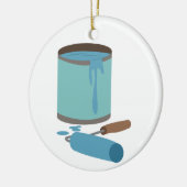 Verf Kan en Roller Keramisch Ornament (Links)