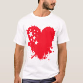 Verf Liefde Hart T-shirt (Voorkant)