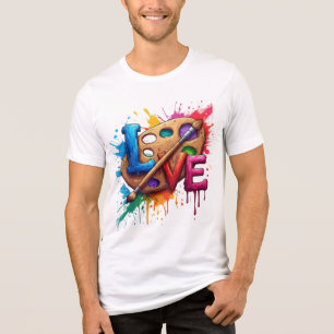 Verf Liefde Kunstleraar Sublimatie Ontwerp - Kunst Tri-Blend Shirt
