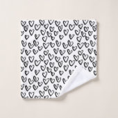 Verf Lijn Hart Patroon Bad Handdoek (Wasdoekje)