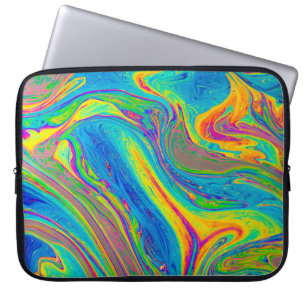 Verf met meerdere kleuren laptop sleeve