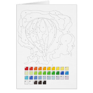 Verf op nummerkaart: Ballon