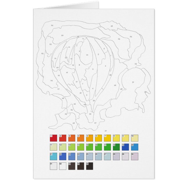 Verf op nummerkaart: Ballon (Voorkant)