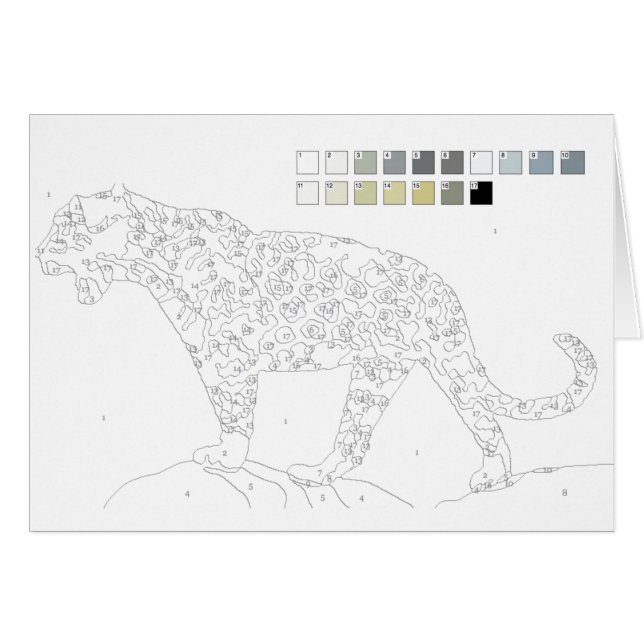 Verf op nummerkaart: Leopard (Voorkant Horizontaal)