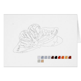 Verf op nummerkaart: Vlinder