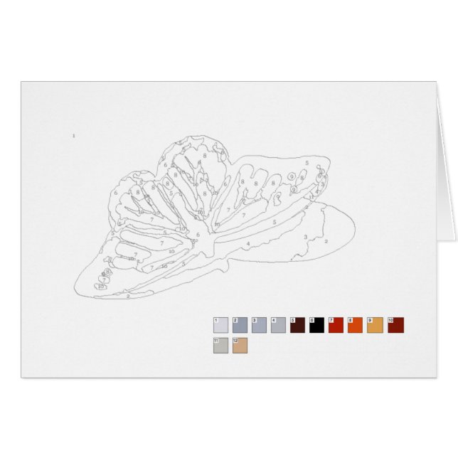 Verf op nummerkaart: Vlinder (Voorkant Horizontaal)