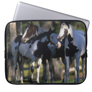 Verf paarden laptop sleeve