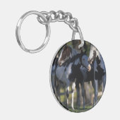 Verf paarden sleutelhanger (Voorkant Links)