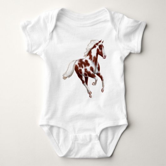 Verf Pony Galloping Baby een stuk Romper (Voorkant)