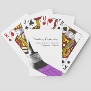 Verf Schilder Service Bedrijf Borstel Paars Pokerkaarten