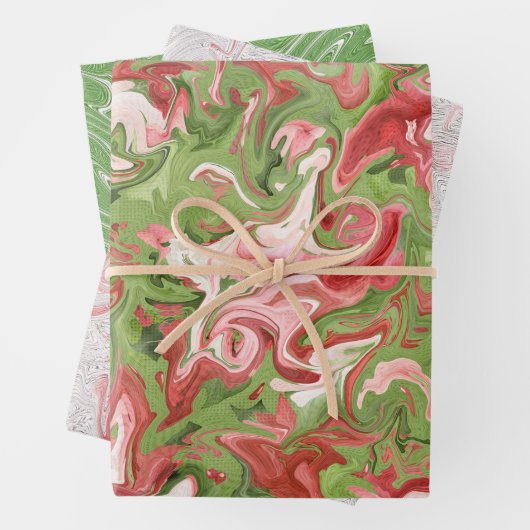 Verf Smudge Christmas Wrapping Paper - grillig (In situ)