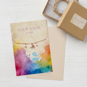 Verf spatten ketting of armband display kaart