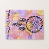 Verf Splash volgt uw dromen 11x14 Legpuzzel (Horizontaal)