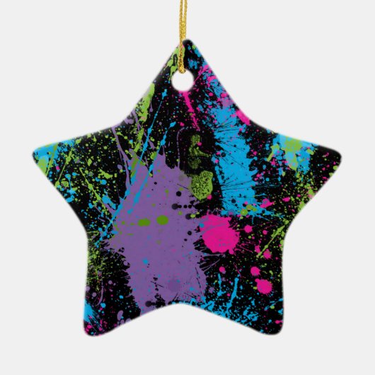 Verf Splater Keramisch Ornament (Voorkant)