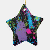 Verf Splater Keramisch Ornament (Links)