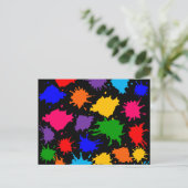 Verf Splatter Briefkaart (Staand voorkant)
