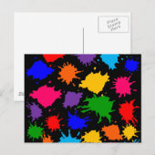 Verf Splatter Briefkaart (Voorkant / Achterkant)