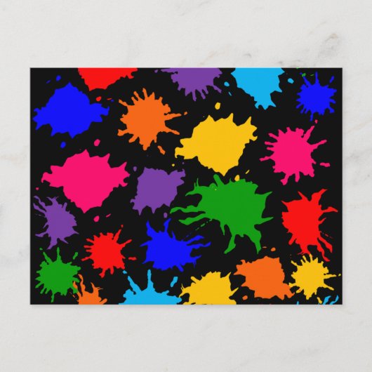 Verf Splatter Briefkaart (Voorkant)
