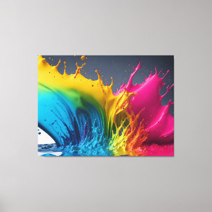 Verf Splatter Canvas Afdruk