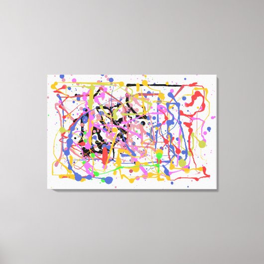 Verf Splatter Canvas Afdruk (Voorkant)