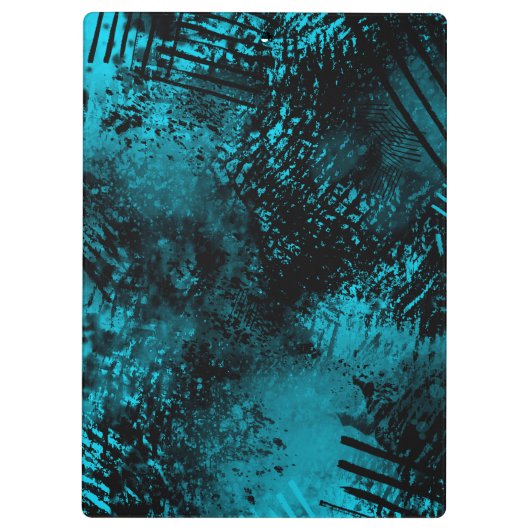 Verf Splatter effect Blauw & Zwart Klembord (Achterkant)