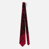 Verf Splatter Effect Rood & Zwart Stropdas (Voorkant)