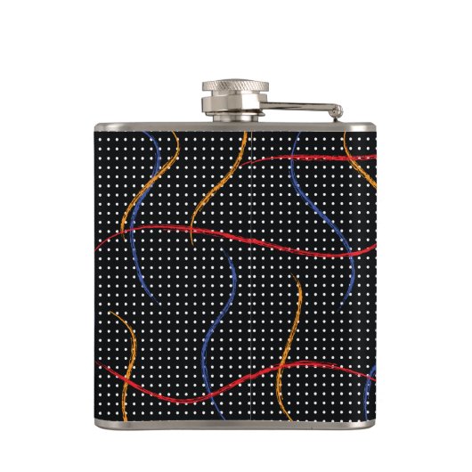 Verf Splatter en Stippen opnieuw tekenen Heupfles (Achterkant)