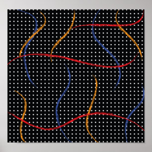 Verf Splatter en Stippen opnieuw tekenen Poster