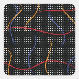 Verf Splatter en Stippen opnieuw tekenen Vierkante Sticker