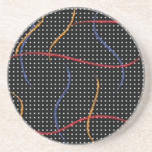 Verf Splatter en Stippen opnieuw tekenen Zandsteen Onderzetter