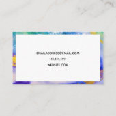 Verf Splatter Gold en Paars eenvoudig Visitekaartje (Achterkant)