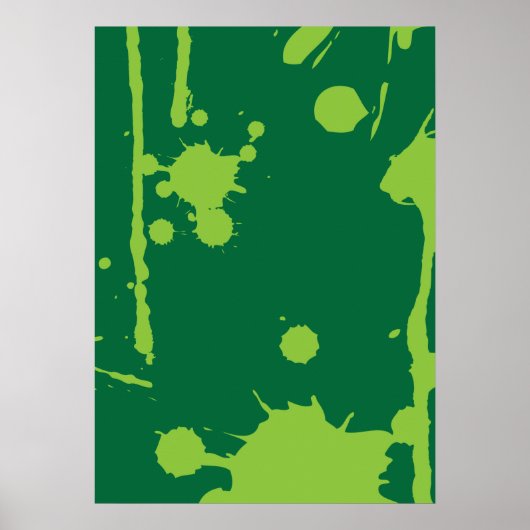 Verf Splatter groen Poster (Voorkant)