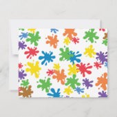 Verf Splatter Hartelijk dank Bedankkaart (Achterkant)