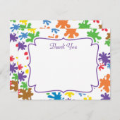 Verf Splatter Hartelijk dank Bedankkaart (Voorkant / Achterkant)