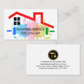 Verf Splatter op het gebouw Visitekaartje (Voorkant / Achterkant)