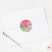 Verf Splatter Ronde Sticker (Envelop)