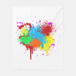 Verf Splatter Schilderij Abstracte Kunstverf Fleece Deken