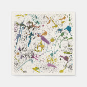 Verf Splatter Splash Kleurrijke Papieren servetten (Voorkant)