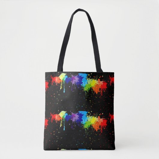 Verf Splatter Tote Bag (Voorkant)