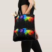 Verf Splatter Tote Bag (Dichtbij)