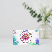 Verf Splatter Visitekaartje (Staand voorkant)