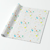 Verf Spletters Abstract Cadeaupapier (Uitgerold)