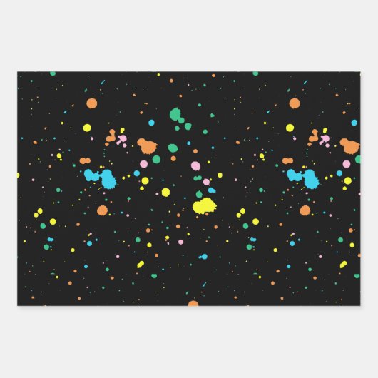 Verf Spletters Abstract Inpakpapier Vel (Voorkant)