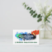 Verf Spletters Schilderij Service Visitekaartje (Staand voorkant)