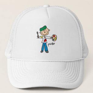 Verf Stickfiguur Trucker Pet