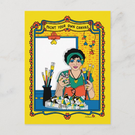 Verf Uw Eigen Canvas_B_ Briefkaart (Voorkant)